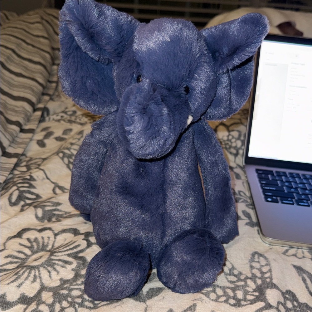 JellyCat bashful blue elephant